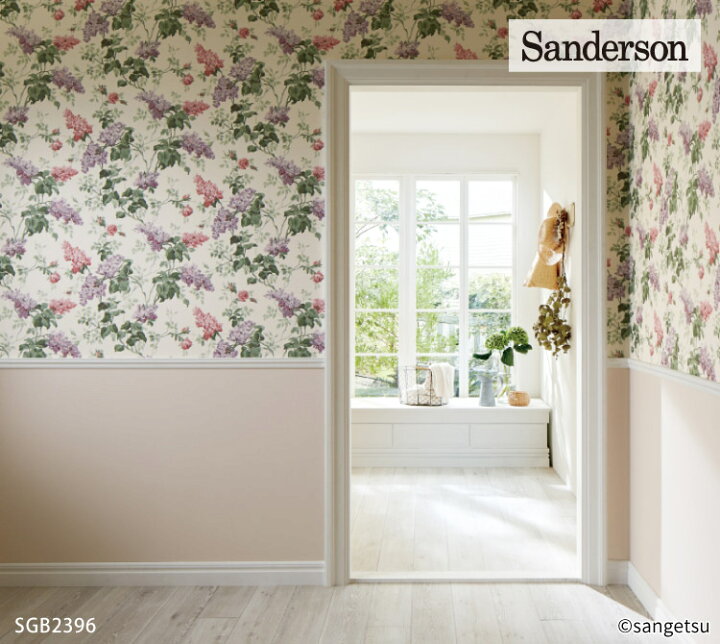 楽天市場 輸入壁紙 イギリス Sanderson サンゲツ Xselect 花柄 植物 52cm巾 Sgb2396 Somerville 壁紙 10m以上1m単位 カベコレ 壁紙コレクション