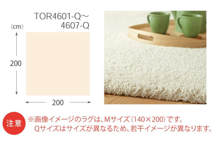 楽天市場】東リ ラグ 200×200 角型 防ダニ 床暖 床暖房対応 遊び毛なし 