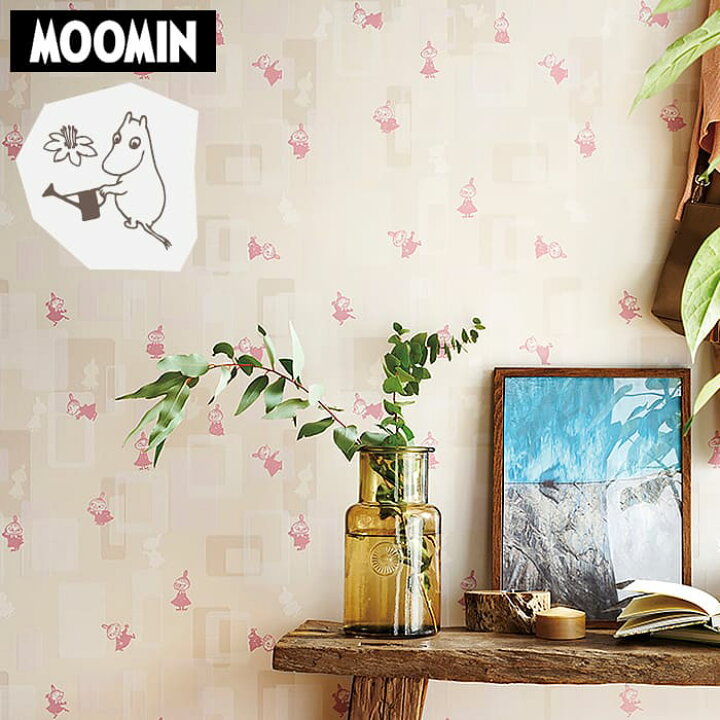 楽天市場 壁紙 のりなし 壁紙 のりなし ピンク 北欧 リトルミイ ムーミン Moomin 大人女子 大人かわいい おしゃれ サンゲツ Fe Diyリフォームのお店 かべがみ道場