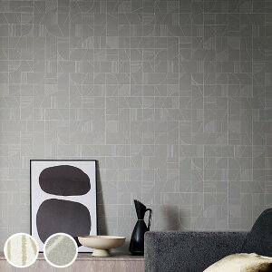 【最大8000円OFFクーポン★マラソン】 【壁紙 のり付き 】 壁紙 のりつき ホワイト グレー モダン アールデコ調 幾何学柄 白 おしゃれ サンゲツ FE-74456〜FE-74457