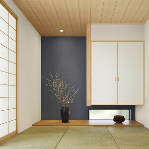 壁紙 のり付き ネイビー 紺色 無地 クロス おしゃれ 青 幼児の城 アクセントクロス 表面強化 汚れ防止 抗菌 撥水 ダークブルー デニム色 インディゴブルー 濃紺 ブルーグレー 織物調 石目調