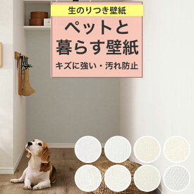【最大8000円OFFクーポン★感謝祭】 壁紙 のり付き ペット クロス 白 ホワイト 塗り目 石目調 織物調 無地 傷に強い 汚れ防止 犬 猫 引っ掻き傷に強い 油汚れに強い タバコ臭防止 抗菌 白壁 アイボリー 張り替え DIY リフォーム リメイク 貼り替え 国産壁紙 生のり付き