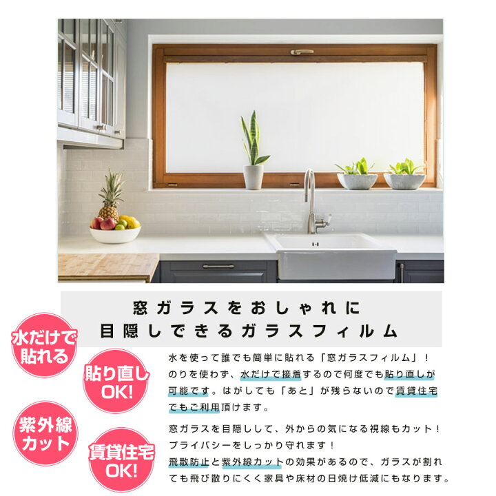 楽天市場】【クーポン配布中】ガラスフィルム 3m 貼ってはがせるガラス 