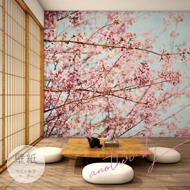 【オーダー壁紙】 壁紙 写真 おしゃれ 桜 和風 和モダン 大正ロマン 貼りやすい フォト 背景 デザイン 防カビ 日本製 国産 リメイク 模様替え 店 カフェ 天井 部屋 和室 寝室 リビング トイレ 風景 景色 かべがみはるこ アナザースカイ