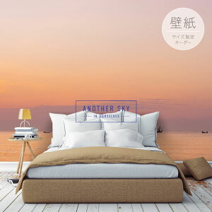 【オーダー壁紙】 壁紙 写真 おしゃれ 海 船 空 夕日 80年代 かわいい 貼りやすい フォト 背景 デザイン 防カビ 日本製 国産 リメイク 模様替え 店 カフェ 部屋 寝室 リビング トイレ 風景 景色