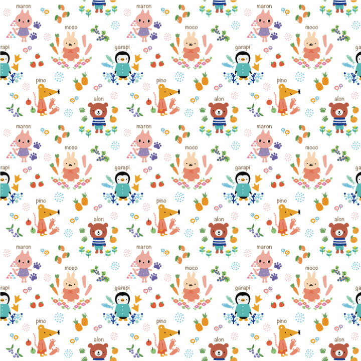 楽天市場 1m単位 切り売り 壁紙 のり無し おしゃれ 動物 かわいい イラスト 子供部屋 貼りやすい デザイン 防カビ 日本製 国産 リメイク 模様替え カラフル キャラクター くま ペンギン ネコ ウサギ ネズミ かべがみはるこ キッズ Ks かべがみはるこの壁紙工場