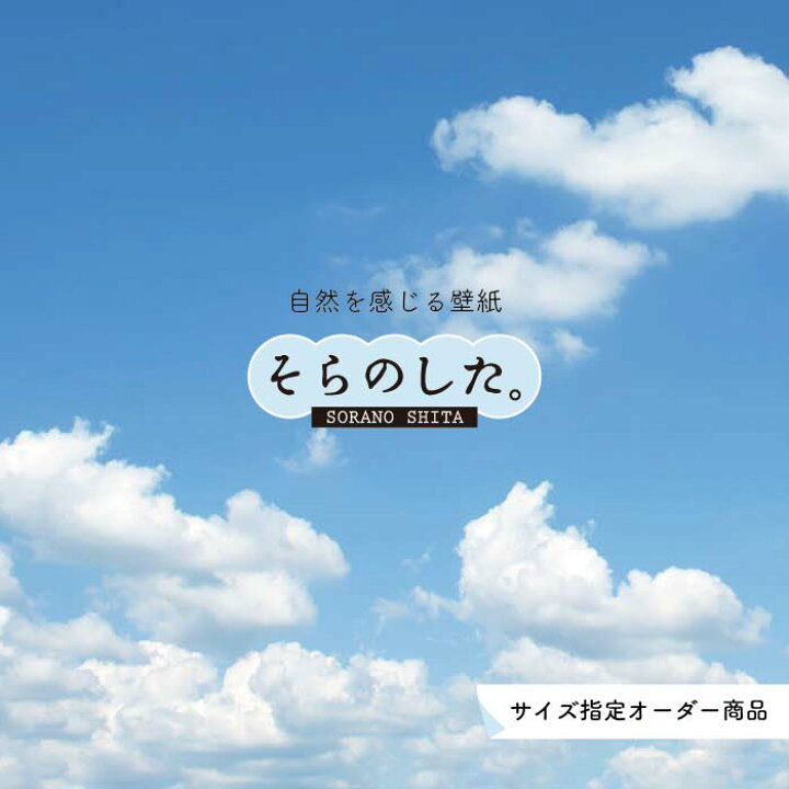 楽天市場 オーダー壁紙 壁紙 空 おしゃれ 写真 自然 雲 スカイ クラウド 癒し 貼りやすい デザイン 防カビ 日本製 国産 リメイク 模様替え 店舗 天井 部屋 寝室 キッチン リビング トイレ 美しい 風景 景色 白 ブルー かべがみはるこ そらのした