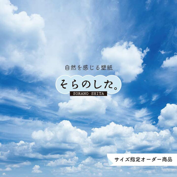 楽天市場 オーダー壁紙 壁紙 空 おしゃれ 写真 自然 雲 スカイ クラウド 癒し 貼りやすい デザイン 防カビ 日本製 国産 リメイク 模様替え 店舗 天井 部屋 寝室 キッチン リビング トイレ 美しい 風景 景色 白 ブルー かべがみはるこ そらのした