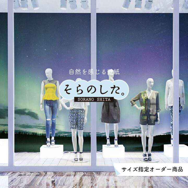 楽天市場 オーダー壁紙 壁紙 オーロラ 綺麗 おしゃれ 美しい 幻想的 写真 自然 貼りやすい デザイン 防カビ 日本製 国産 リメイク 模様替え 店 天井 部屋 寝室 キッチン リビング トイレ 風景 景色 光 かべがみはるこ そらのした Ss かべがみはるこの