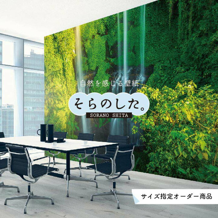 楽天市場 オーダー壁紙 壁紙 ジャングル 森 森林 写真 おしゃれ 自然 癒し 貼りやすい デザイン 防カビ 日本製 国産 リメイク 模様替え 店舗 天井 部屋 寝室 キッチン リビング トイレ 風景 景色 グリーン かべがみはるこ そらのした かべがみはるこの壁紙工場