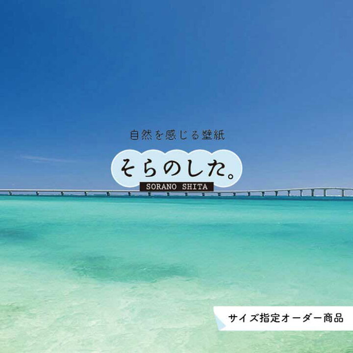 楽天市場 オーダー壁紙 壁紙 海 写真 おしゃれ 自然 空 ビーチ リゾート 海岸 砂浜 マリン 貼りやすい デザイン 防カビ 日本製 国産 アクセントクロス リメイク 模様替え 店舗 内装 部屋 寝室 キッチン リビング トイレ 風景 景色 ブルー かべがみはるこ そらのした