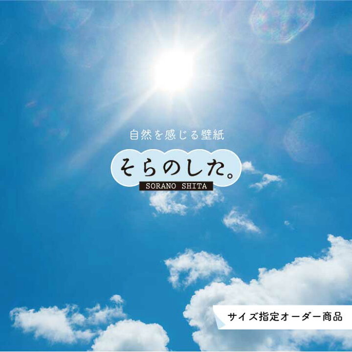 楽天市場 オーダー壁紙 壁紙 空 おしゃれ 写真 自然 雲 スカイ クラウド 癒し 貼りやすい デザイン 防カビ 日本製 国産 リメイク 模様替え 店舗 天井 部屋 寝室 キッチン リビング トイレ 美しい 風景 景色 白 ブルー かべがみはるこ そらのした