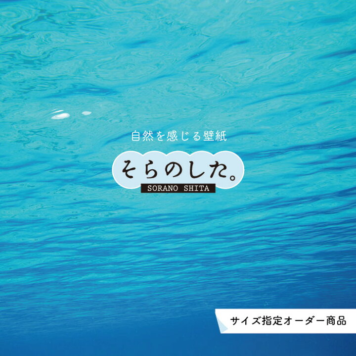 楽天市場 オーダー壁紙 壁紙 海の中 水中 ダイビング 写真 おしゃれ 自然 幻想的 貼りやすい デザイン 防カビ 日本製 国産 リメイク 模様替え 店舗 天井 部屋 寝室 キッチン リビング トイレ 風景 景色 ブルー かべがみはるこ そらのした かべがみはるこの壁紙工場