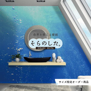 【オーダー壁紙】 壁紙 海の中 水中 ダイビング 写真 おしゃれ 自然 幻想的 貼りやすい デザイン 防カビ 日本製 国産 リメイク 模様替え 店舗 天井 部屋 寝室 キッチン リビング トイレ 風景