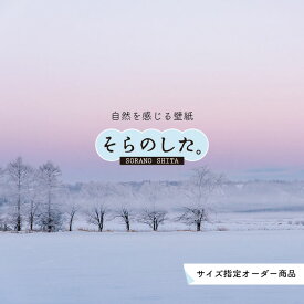 【オーダー壁紙】 壁紙 雪 写真 おしゃれ 自然 貼りやすい デザイン 防カビ 日本製 国産 リメイク 模様替え 店 天井 部屋 寝室 キッチン リビング トイレ 風景 冬 景色 ホワイト かべがみはるこ そらのした。