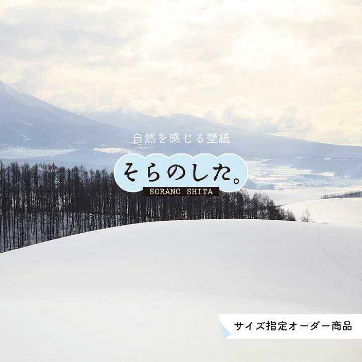 楽天市場 オーダー壁紙 壁紙 雪 写真 おしゃれ 自然 貼りやすい デザイン 防カビ 日本製 国産 リメイク 模様替え 店 天井 部屋 寝室 キッチン リビング トイレ 風景 冬 景色 ホワイト かべがみはるこ そらのした かべがみはるこの壁紙工場