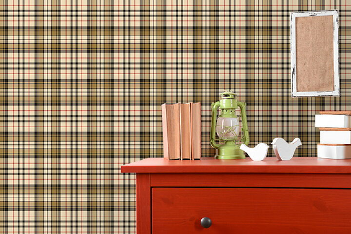 楽天市場 1m単位 切り売り 壁紙 おしゃれ チェック のりつき シンプル クラシック レトロ ベーシック 格子柄 アクセントクロス デザイン ベージュ 防カビ 国産 アパレル 店舗 内装 寝室 キッチン トイレ リフォーム リメイク かべがみはるこ かべがみはるこの壁紙工場