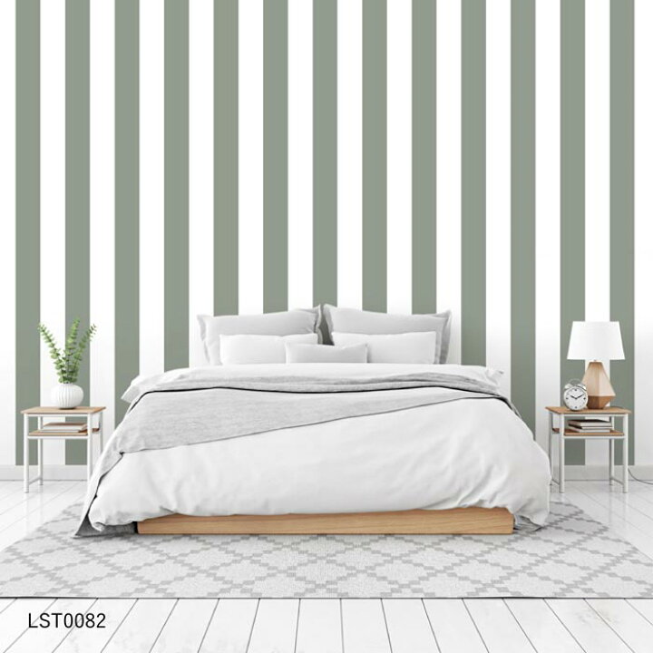 楽天市場 1m単位 切り売り ストライプ幅11 25cm 壁紙 ストライプ 太め インテリア のり無し アクセントクロス グレー モノトーン シンプル 国産 日本製 防カビ かべがみはるこ センとマル ロンドンストライプ グレイッシュカラー 色 Lst Gray かべがみは