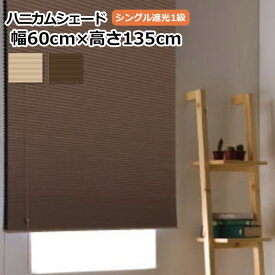 【送料無料】遮光1級 フルネス ハニカムシェード 【幅60cm×高さ135cm】 操作位置(右側) シングルタイプ 遮光タイプ ハニカムプリーツ※北海道・沖縄・離島送料別途※