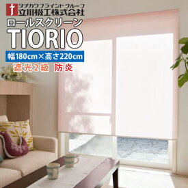 【送料無料】TIORIO (ティオリオ)遮光2級防炎既製品 国産 ロールスクリーン【幅180cm・高さ220cm】タチカワブラインドグループ 立川機工※北海道・沖縄・離島送料別途※