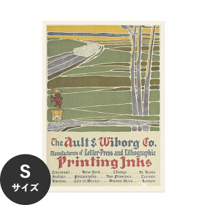 【全品対象クーポン配布中】 水だけで何度も貼れるはがせる アートポスター 賃貸OK のり付き Hattan Art Poster ハッタンアートポスター Ault and Wiborg, Ad. 077 / HP-00061 Sサイズ(32cm×45cm) 砂壁 に 貼れ