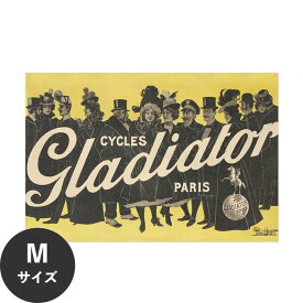 水だけで何度も貼れるはがせる アートポスター 賃貸OK のり付き Hattan Art Poster ハッタンアートポスター Cycles Gladiator Paris / HP-00096 Mサイズ(67cm×45cm) 砂壁 に 貼れる 壁紙ポスター 壁紙屋本舗
