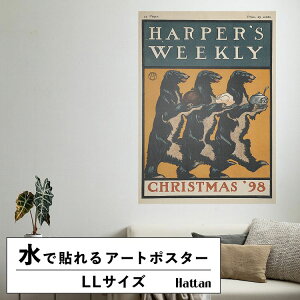 ySiΏۃN[|zzz ŉx\͂ A[g|X^[ OK ̂t Hattan Art Poster nb^A[g|X^[ Harperfs weekly, Christmas f98 / HP-00106 LLTCY(90cm×126cm) 