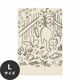 水だけで何度も貼れるはがせる アートポスター 賃貸OK のり付き Hattan Art Poster ハッタンアートポスター I Had a Dog and a Cat Pl 35 / HP-00228 Lサイズ(60cm×90cm) 砂壁 に 貼れる 壁紙ポスター 壁紙屋本舗
