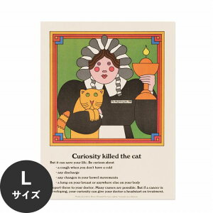 ySiΏۃN[|zzz ŉx\͂ A[g|X^[ OK ̂t Hattan Art Poster nb^A[g|X^[ Curiosity killed the cat / HP-00237 LTCY(67cm×90cm)   \