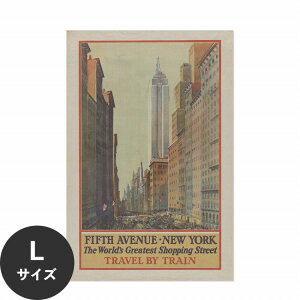 �������ŉ��x���\���͂����� �A�[�g�|�X�^�[ ����OK �̂�t�� Hattan Art Poster �n�b�^���A�[�g�|�X�^�[ Fifth Avenue, New York - the world�fs greatest shopping street - Travel by train / HP-00341 L�T�C�Y(60cm×90cm) 