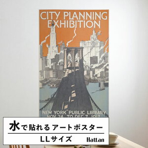 ySiΏۃN[|zzz ŉx\͂ A[g|X^[ OK ̂t Hattan Art Poster nb^A[g|X^[ City Planning Exhibition / HP-00342 LLTCY(90cm×144cm)   \