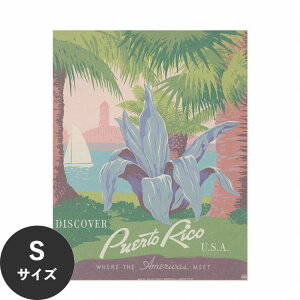 【全品対象クーポン配布中】 水だけで何度も貼れるはがせる アートポスター 賃貸OK のり付き Hattan Art Poster ハッタンアートポスター Discover Puerto Rico U.S.A. Where the Americas meet. / HP-00349 Sサイズ(36
