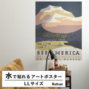 ySiΏۃN[|zzz ŉx\͂ A[g|X^[ OK ̂t Hattan Art Poster nb^A[g|X^[ See America. Welcome to Montana / HP-00353 LLTCY(90cm×114cm)  