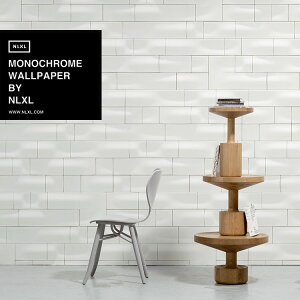 �y�ő�25���N�[�|���z�z���z �A���ǎ� �I�����_�� NLXL / MONOCHROME WALLPAPER WAVE CERAMICS WALLPAPER BY STUDIO RODERICK VOS / VOS-03�i1���[��(48.7cm×9m)�P�ʂŔ̔��j�t���[�X(�s�D�z)�y�����݌Ɂz