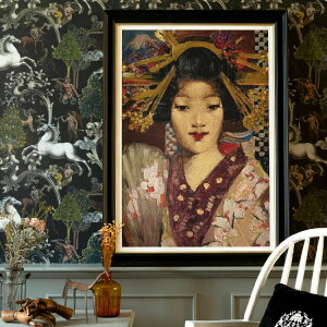 �y�S�i�ΏۃN�[�|���z�z���z �y���i����I30��OFF�z MINDTHEGAP WALL ART / GEISHA GIRL FA13176 �A�[�g�p�l�� �G�� �Ǌ|�� �C���e���A �Ǐ��� �A�[�g �E�H�[�� �t���[�� �ǎ����{��