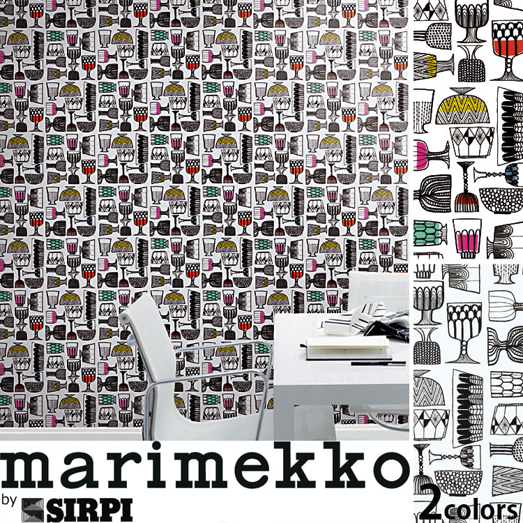 マリメッコ 壁紙 marimekko KIPPIS/14100 141011ロール(70cm×10m)単位で販売フリース壁紙(不織布) |  壁紙屋本舗・カベガミヤホンポ