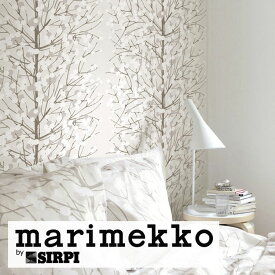 輸入壁紙 marimekko(マリメッコ) Wallcoverings 5 / Lumimarja GreyWhite 23376（1ロール(70cm×10m)単位で販売）フリース(不織布)【国内在庫】