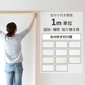 壁紙のり付き 必要な分だけm単位販売 白の吹き付け調11種 クロス 簡単 張り替え 補修 DIY 日本製 サンゲツ シンコール等 シンプル おしゃれ壁紙 のり付き のりつき 壁紙 リフォーム 白 ホワイト 無地