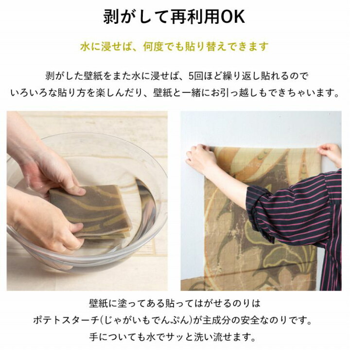 楽天市場 水だけで何度も貼れるはがせる 壁紙 賃貸ok のり付きはがせる パッチワーク 壁紙 6枚 約45cm 45cm Hattan Nlxl ハッタン エヌエルエックスエル Crate Labels 壁紙屋本舗 壁紙屋本舗 カベガミヤホンポ