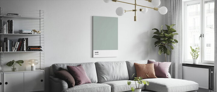 楽天市場 アートパネル 10cm単位でサイズオーダーできる 絵画 壁掛け インテリア 壁飾り キャンバス アート ウォール パントーン風 カラースワッチ セージ 緑 グリーン 壁紙屋本舗 カベガミヤホンポ