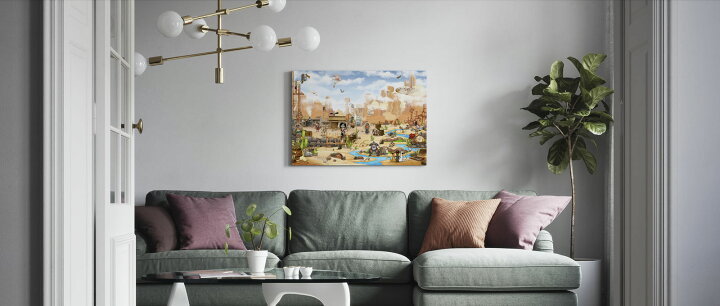 楽天市場 アートパネル 10cm単位でサイズオーダーできる 絵画 壁掛け インテリア 壁飾り キャンバス アート ウォール 西部劇 イラスト ウェスタン キャラクター キッズ こども部屋 壁紙屋本舗 カベガミヤホンポ