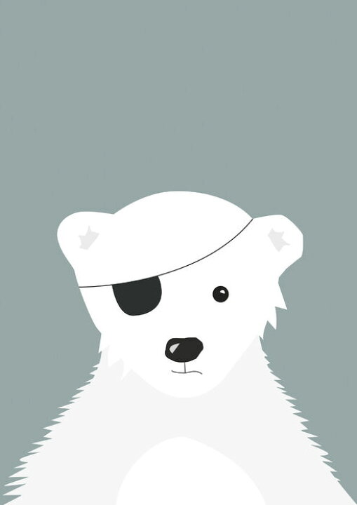 楽天市場 アートパネル 10cm単位でサイズオーダーできる 絵画 壁掛け インテリア 壁飾り キャンバス アート ウォール シロクマ ホッキョクグマ 眼帯イラスト キッズ 子ども部屋 緑 グリーン 壁紙屋本舗 カベガミヤホンポ