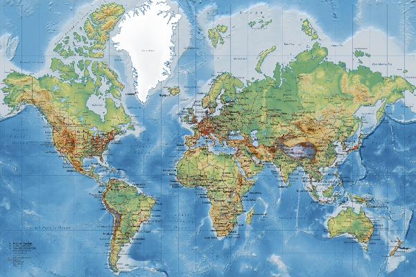 楽天市場 地図 世界地図 ワールドマップの壁紙 輸入 カスタム壁紙 Photowall World Map Detailed E1770 貼ってはがせるフリース壁紙 不織布 海外取り寄せのため1カ月程度でお届け 代引き 後払い不可 壁紙屋本舗 カベガミヤホンポ