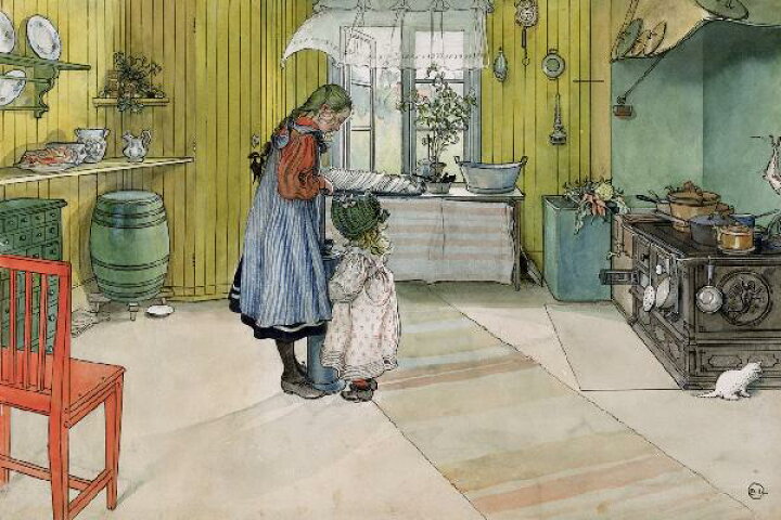楽天市場 台所 カール ラーション アート 絵画の壁紙 輸入 カスタム壁紙 Photowall Larsson Carl Ur Ett Hem E2127 貼ってはがせるフリース壁紙 不織布 海外取り寄せのため1カ月程度でお届け 代引き 後払い不可 壁紙 屋本舗 カベガミヤホンポ