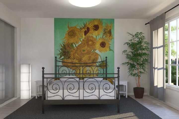 楽天市場 アート 絵画の壁紙 ゴッホ ひまわり 輸入 カスタム壁紙 Photowall Gogh Vincent Van Sunflowers E2175 貼ってはがせるフリース壁紙 不織布 海外取り寄せのため1カ月程度でお届け 代引き 後払い不可 壁紙 屋本舗 カベガミヤホンポ