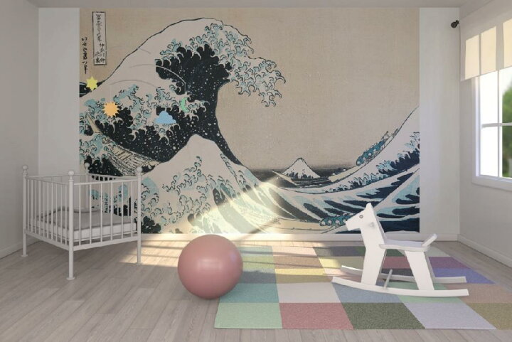 楽天市場 アート 絵画の壁紙 葛飾北斎 富嶽三十六景 輸入 カスタム壁紙 Photowall Hokusai Katsushika Great Wave E 貼ってはがせるフリース壁紙 不織布 海外取り寄せのため1カ月程度でお届け 代引き 後払い不可 壁紙 屋本舗 カベガミヤホンポ