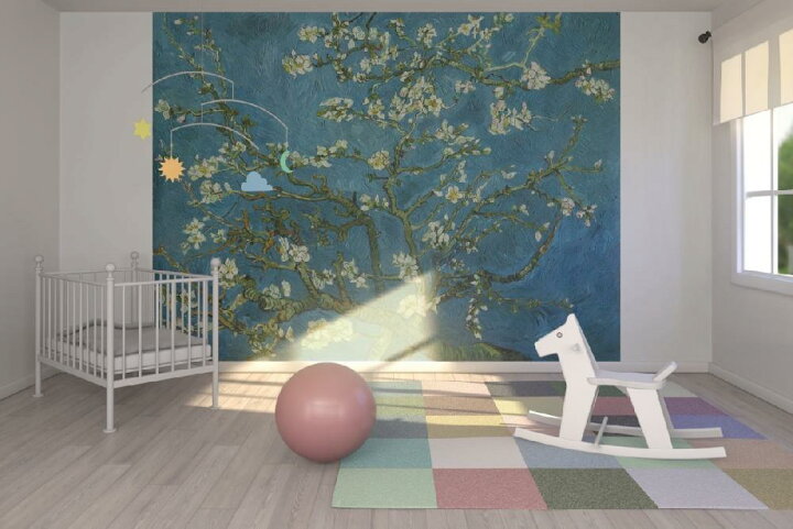 楽天市場 アート 絵画の壁紙 ゴッホ 花咲くアーモンドの木の枝 輸入 カスタム壁紙 Photowall Van Gogh Almond Blossom E035 貼ってはがせるフリース壁紙 不織布 海外取り寄せのため1カ月程度でお届け 代引き 後払い不可 壁紙屋本舗 カベガミヤホンポ