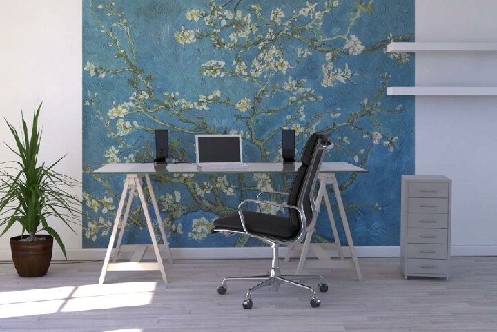 楽天市場 アート 絵画の壁紙 ゴッホ 花咲くアーモンドの木の枝 輸入 カスタム壁紙 Photowall Van Gogh Almond Blossom E035 貼ってはがせるフリース壁紙 不織布 海外取り寄せのため1カ月程度でお届け 代引き 後払い不可 壁紙屋本舗 カベガミヤホンポ