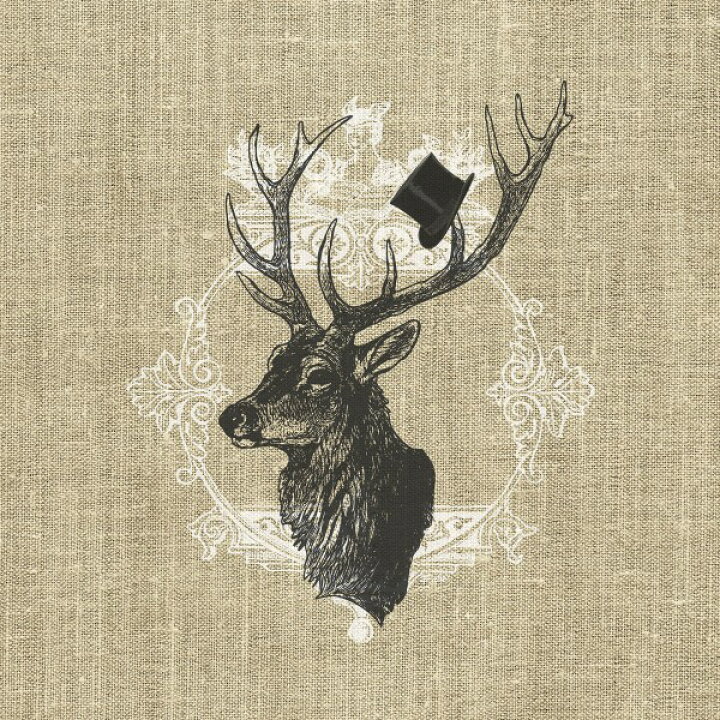 楽天市場 動物 アニマル アート 絵画の壁紙 輸入 カスタム壁紙 Photowall Gentleman Stag Linen E 貼ってはがせるフリース壁紙 不織布 海外取り寄せのため1カ月程度でお届け 代引き 後払い不可 壁紙屋本舗 カベガミヤホンポ