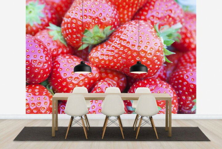 楽天市場 食べ物 ドリンク ベリーの壁紙 輸入 カスタム壁紙 Photowall Strawberry E251 貼ってはがせるフリース壁紙 不織布 海外取り寄せのため1カ月程度でお届け 代引き 後払い不可 壁紙屋本舗 カベガミヤホンポ